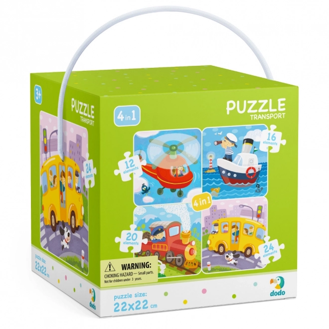 Puzzle mezzi di trasporto 4 in 1