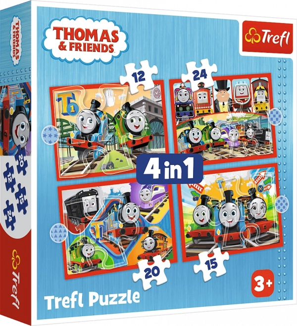 Puzzle 4 in 1 Thomas la Locomotiva