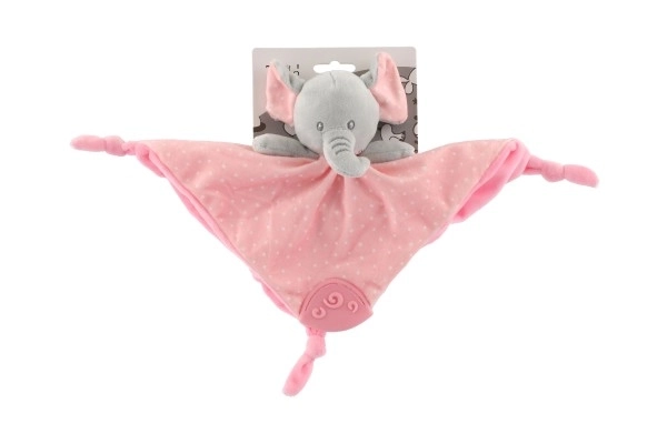 Soffice peluche elefante rosa 25x25 cm