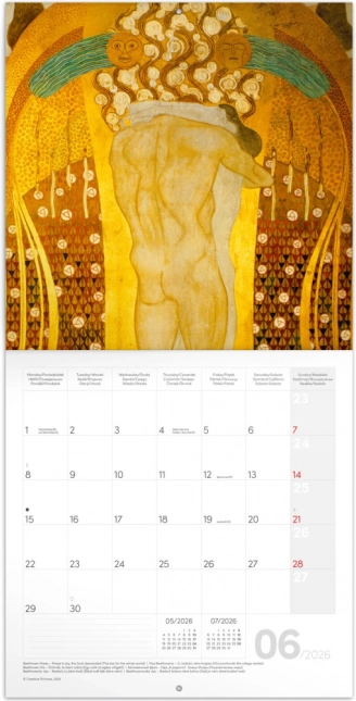 Calendario per appunti Gustav Klimt 2026