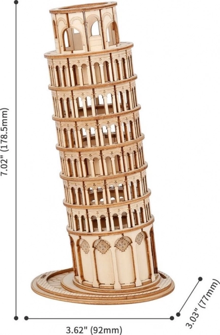 Puzzle 3D in legno Torre pendente di Pisa