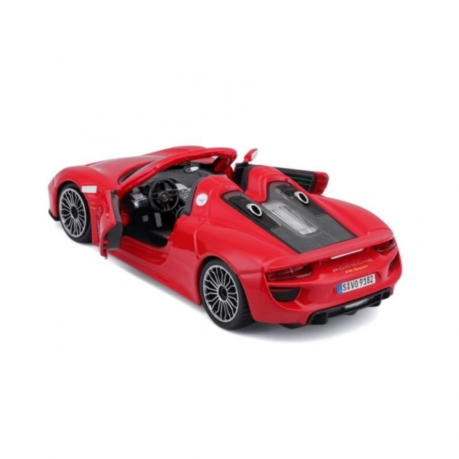 Modellino Porsche 918 Spyder Rosso in scala 1:24 di Bburago