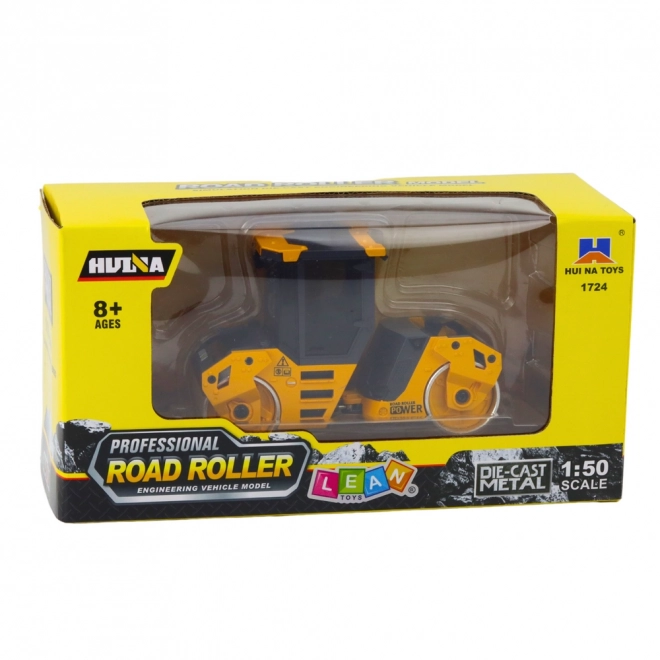 Rullo stradale in metallo Huina giallo 1:50