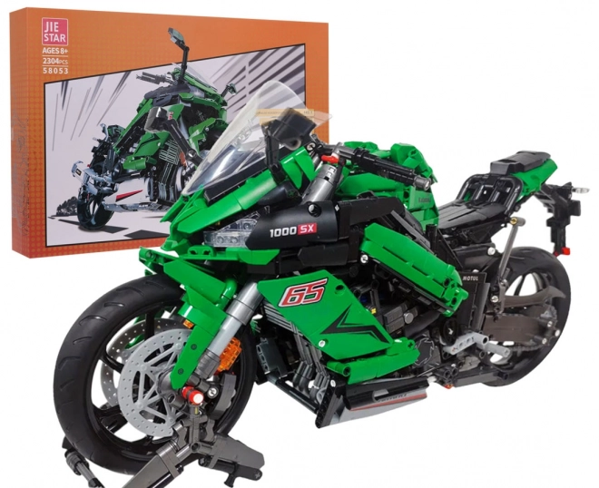 Set costruttivo moto sportiva verde