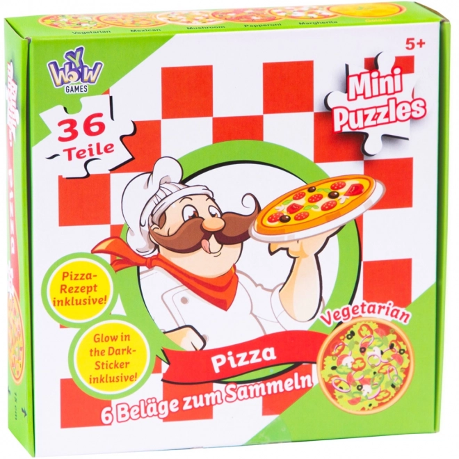 Puzzle rotondo a tema Pizza 36 pezzi