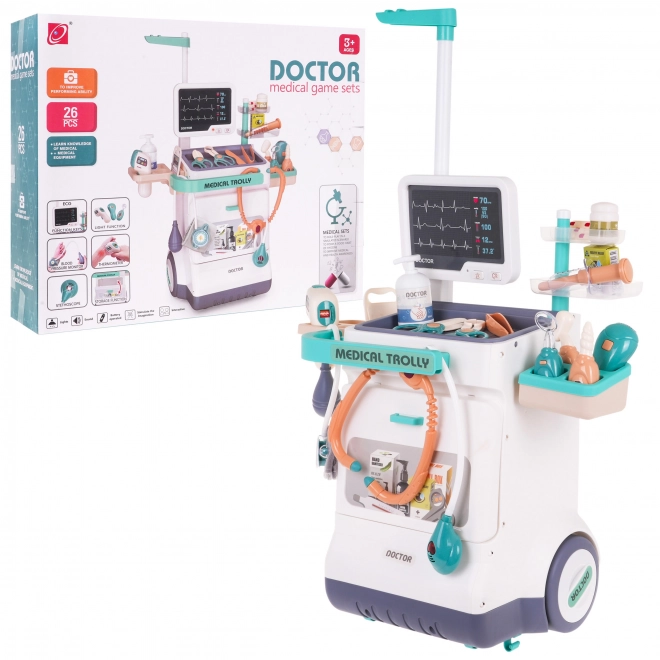 Set medico interattivo per bambini con carrello e accessori