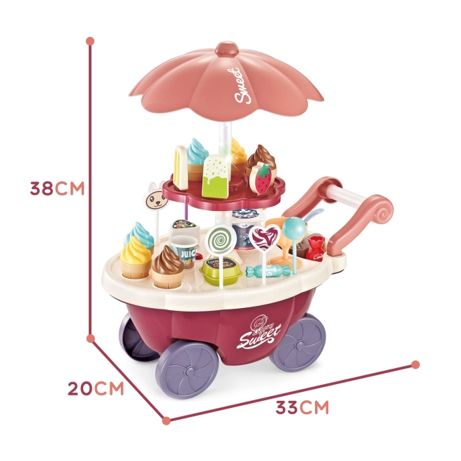 Carrello Woopie con gelati e dolci con melodia e luci