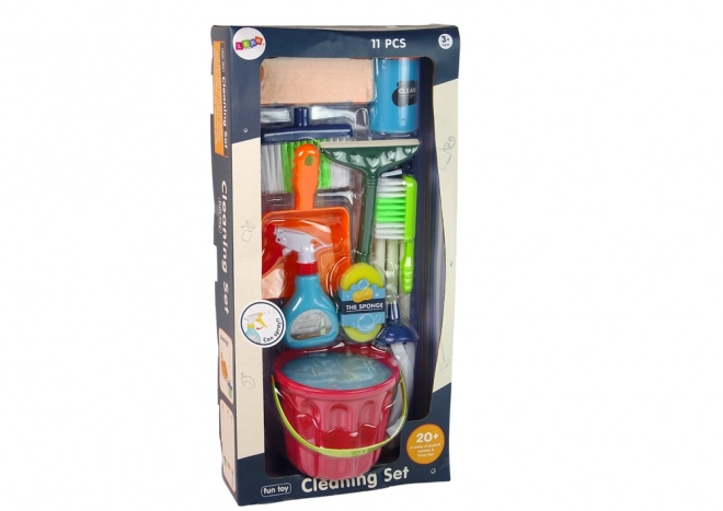 Set di pulizia 11 pezzi per la casa Mop Scopa Secchio