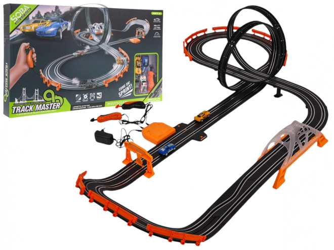 Pista da corsa Track Master con illuminazione e accessori