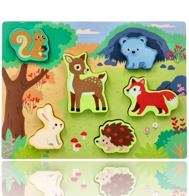 Puzzle 3D animali selva