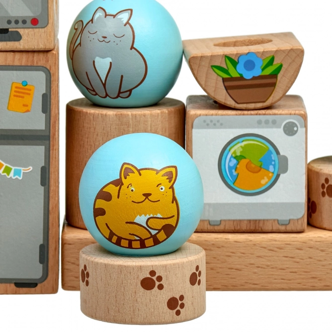 Gatti Giocosi - Puzzle in Legno con Modelli