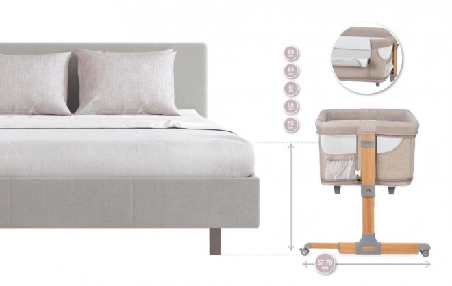 Culla MoMi Smart Bed 3 in 1 Beige