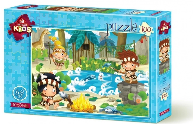 Puzzle Il Picnic Preistorico - ART PUZZLE 100 Pezzi