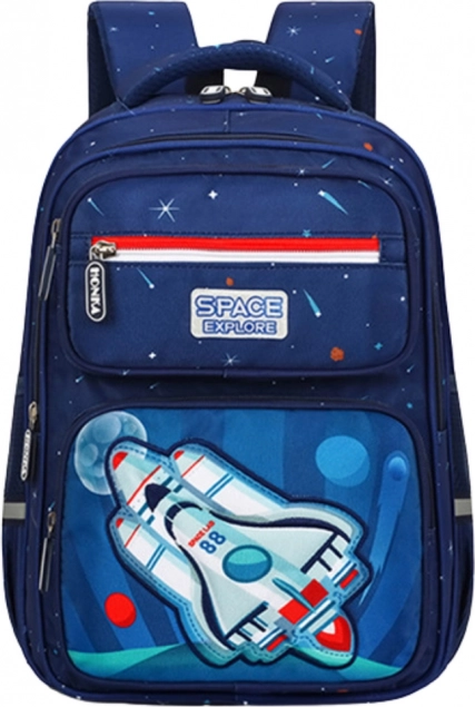 Zaino scolastico per bambini con motivo spaziale 20L