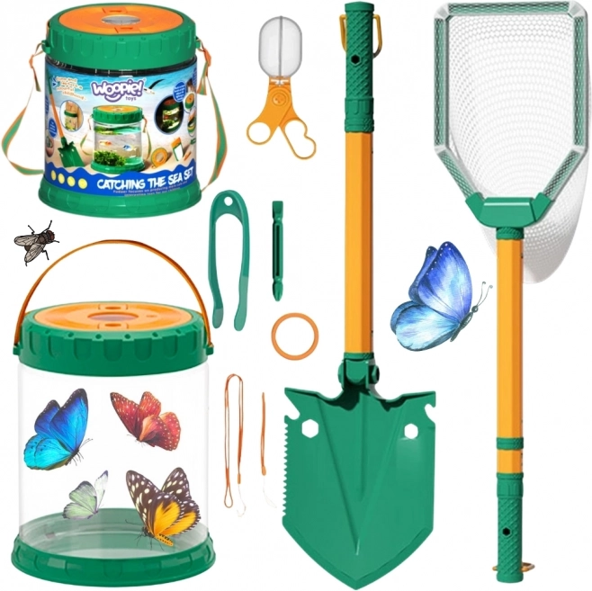 Woopie Set Piccolo Esploratore di Natura Rete per Insetti e Farfalle, Contenitore per Pesci