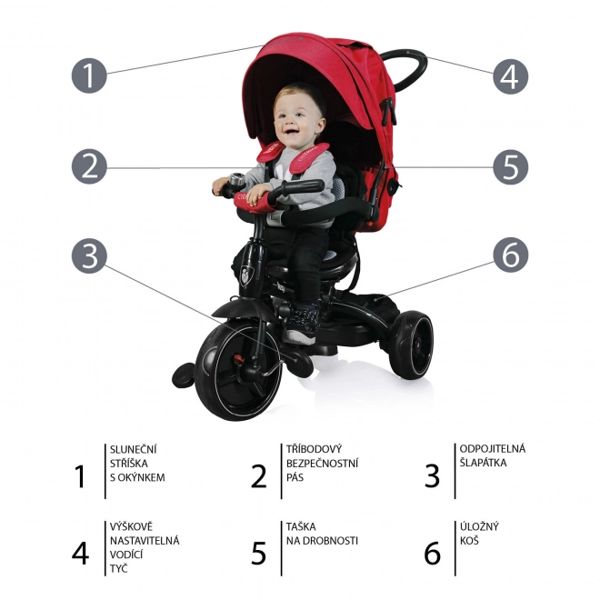 Triciclo per bambini Citi Trike Chilli Red