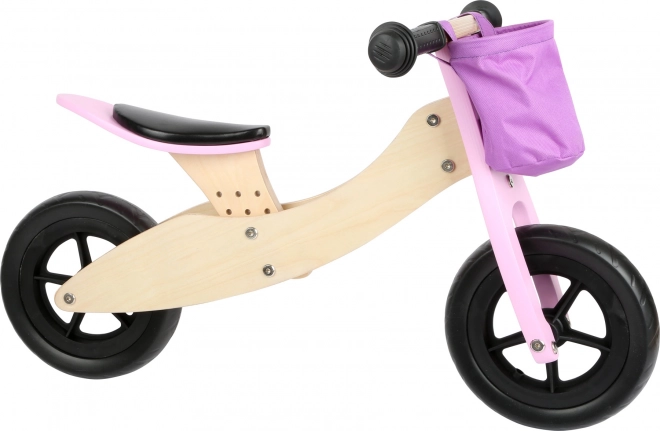 bicicletta senza pedali in legno Maxi Small Foot 2 in 1 rosa