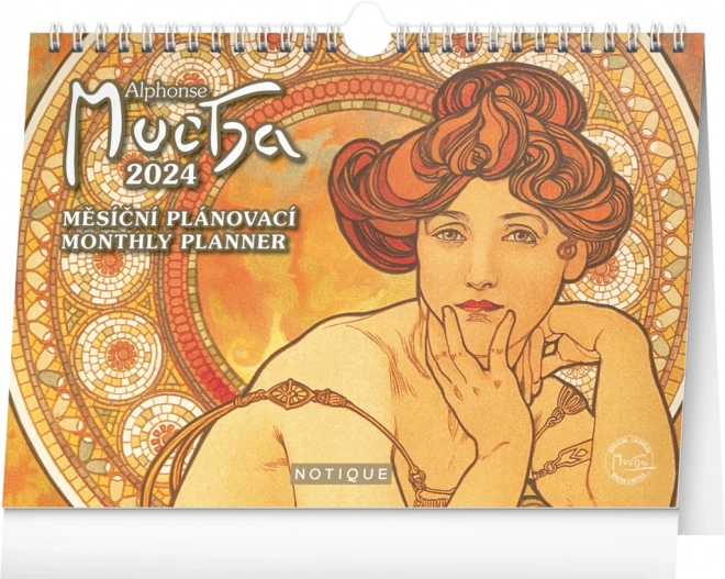 Calendario da tavolo Alfons Mucha 2024