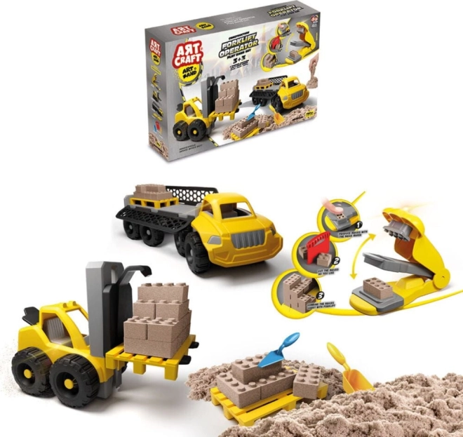 Set divertente con sabbia cinetica ART CRAFT - Crea, costruisci, smonta
