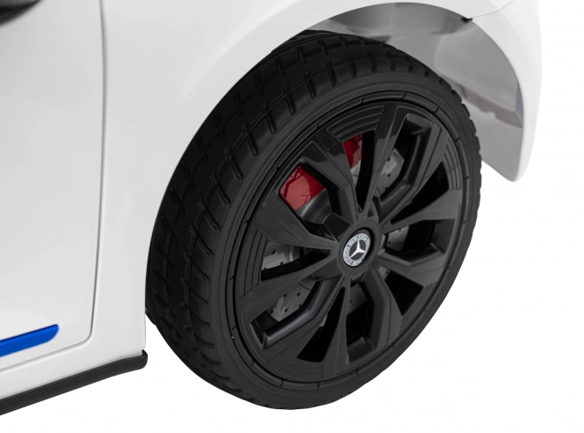 Mercedes Benz AMG EQA per bambini Bianco + Telecomando + Cinture di sicurezza a 5 punti + EVA + Display MP3 + LED