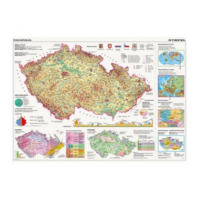 Puzzle Mappa Repubblica Ceca 2000 Pezzi