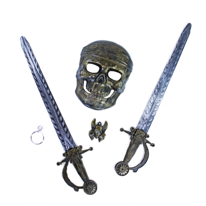 Set pirata con maschera e due spade