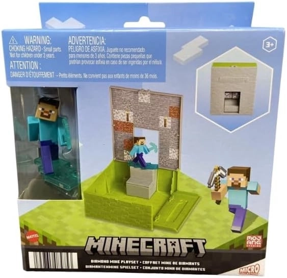 Set di figurine Minecraft Miniera di diamanti