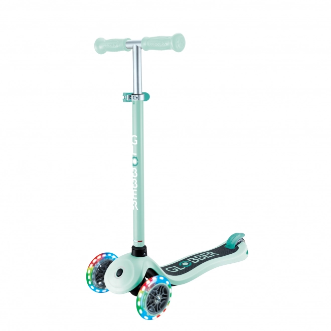 Globber monopattino bambini tre ruote Primo Lights V2 Dark Mint con ruote luminose