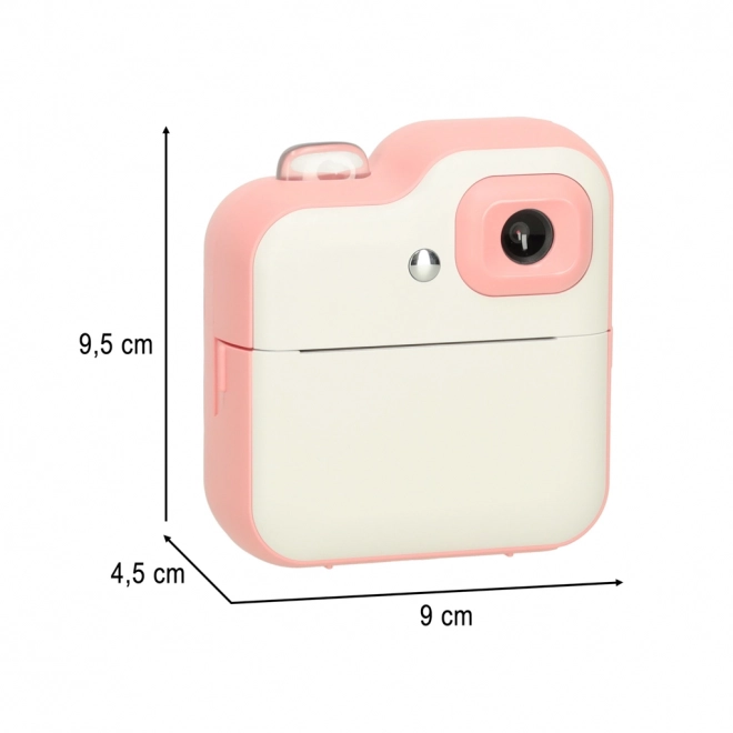 Fotocamera istantanea con stampante termica rosa