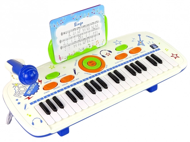 Pianoforte Elettrico per Bambini con USB e MP3 Blu