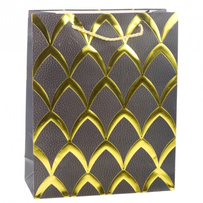 Elegante borsa regalo con decorazioni dorate
