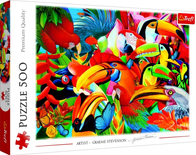 Puzzle Uccelli Colorati 500 Pezzi