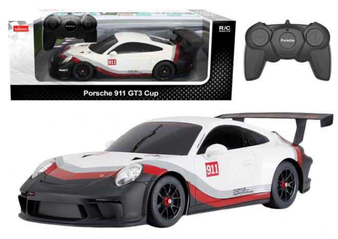 Modello telecomandato Porsche 911 GT3 bianco e grigio