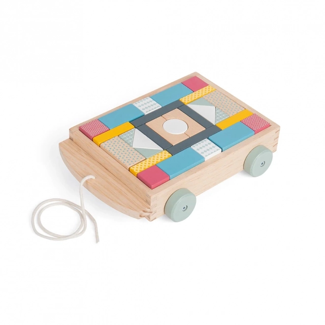 Vagone con blocchi di legno Bigjigs Toys