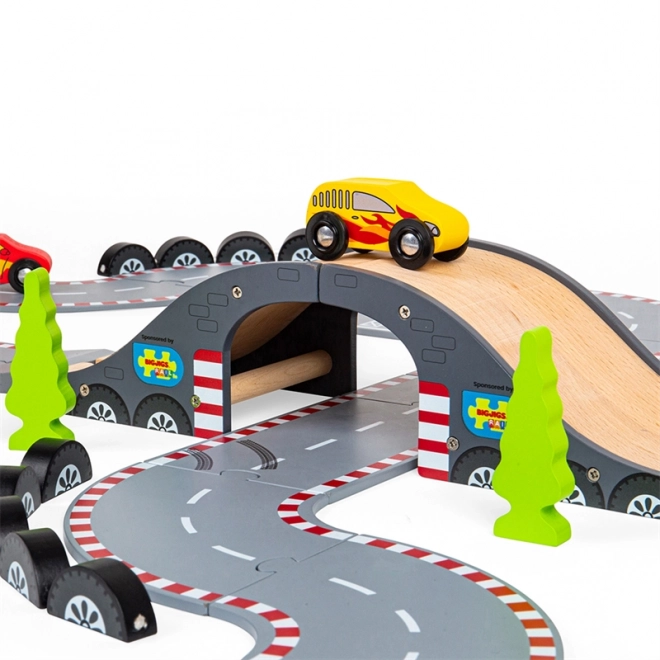 Autodromo in legno Bigjigs Rail Giorno di Gara