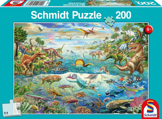 Puzzle mondo dei dinosauri 200 pezzi