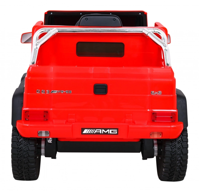 Mercedes G63 AMG Auto a batteria Rosso + Telecomando + 6 ruote EVA + Avvio lento + MP3 LED