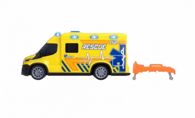 Ambulanza giocattolo Iveco Dickie Toys con luci e suoni