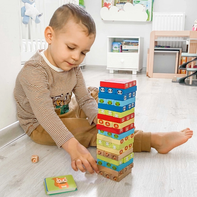 Gioco di legno Jenga Animali TOOKY TOY