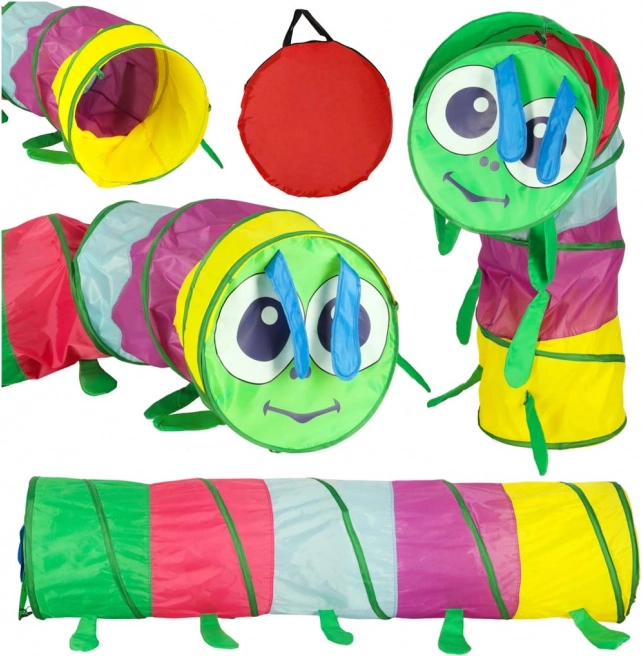 Tunnel colorato per bambini a forma di bruco