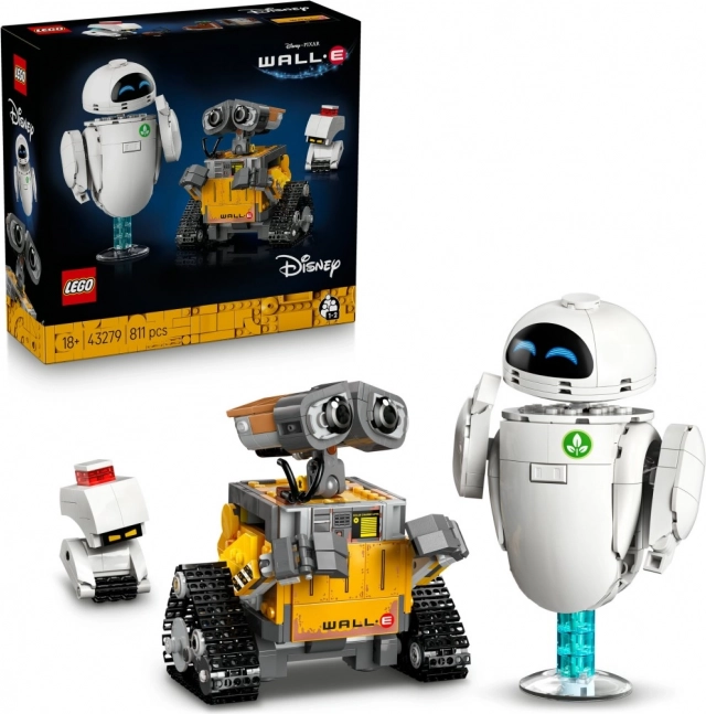 lego disney pixar wall‑e e eve – set di costruzione per adulti (811 pezzi)
