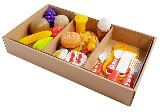 Set di frutta e verdura per bambini da tagliare