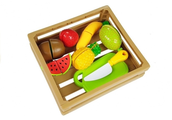 Set da taglio frutta con velcro in cassa