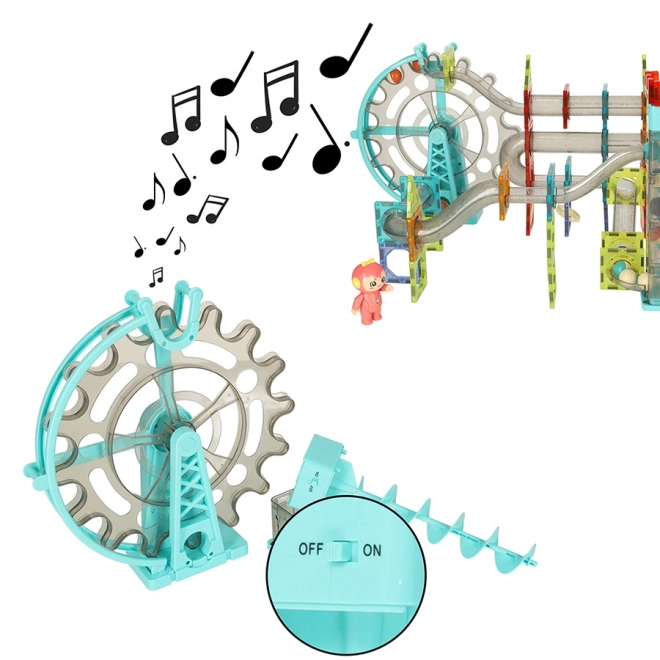 Blocchi Magnetici Pista per Biglie Musicale 118 Pezzi