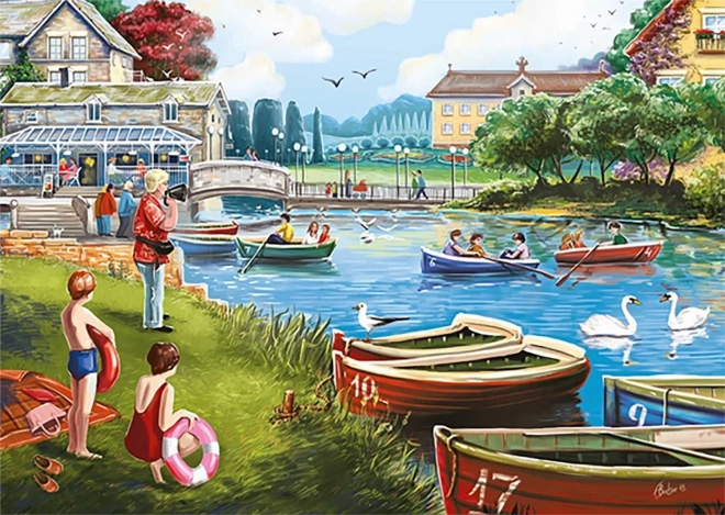 Puzzle Barche sul Lago 1000 Pezzi