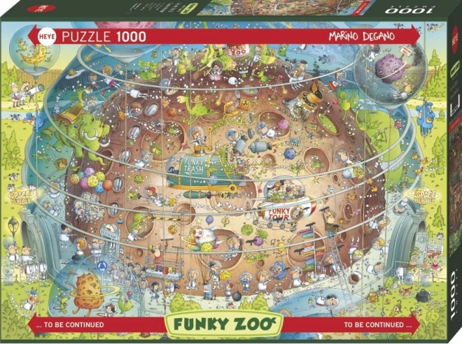 Puzzle Heye Zoo Pazzesca: Padiglione Cosmico 1000 Pezzi