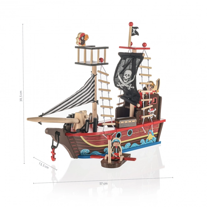 Nave Pirata in Legno Bambini