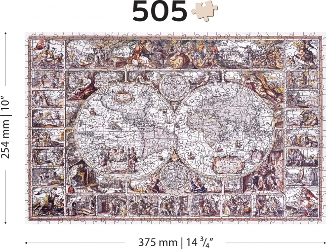 Puzzle in legno Mappa dell'Età delle Scoperte