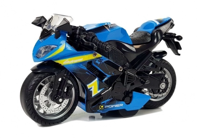 Motocicletta a reazione con suoni blu 1:14