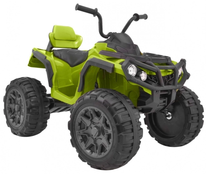 Quad per bambini a batteria verde + ruote in EVA + radio MP3 + LED + avvio lento